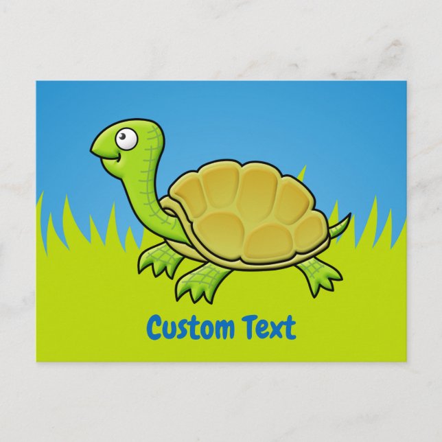 Postal de tortuga personalizado (Anverso)