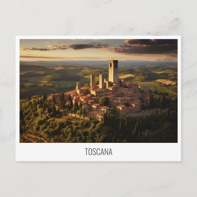 Postal de Toscana, Italia (Anverso)