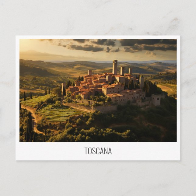 Postal de Toscana, Italia (Anverso)