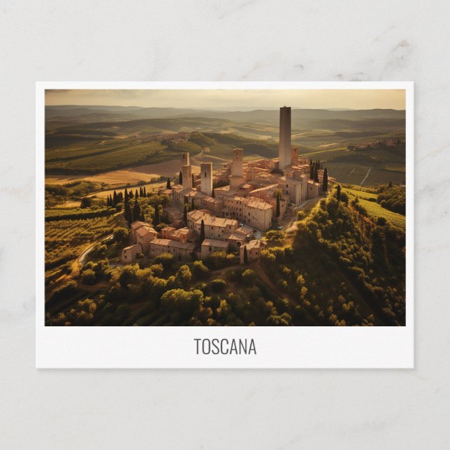Postal de Toscana, Italia (Anverso)