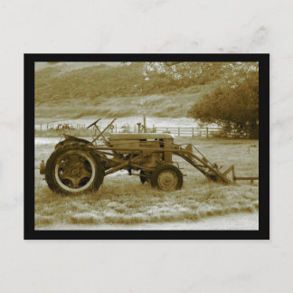Postal de tractor antiguo