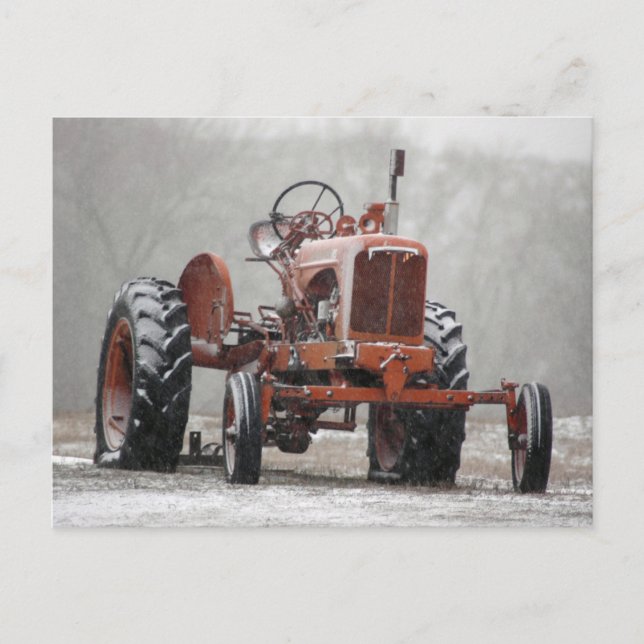 Postal de Tractor Viejo (Anverso)