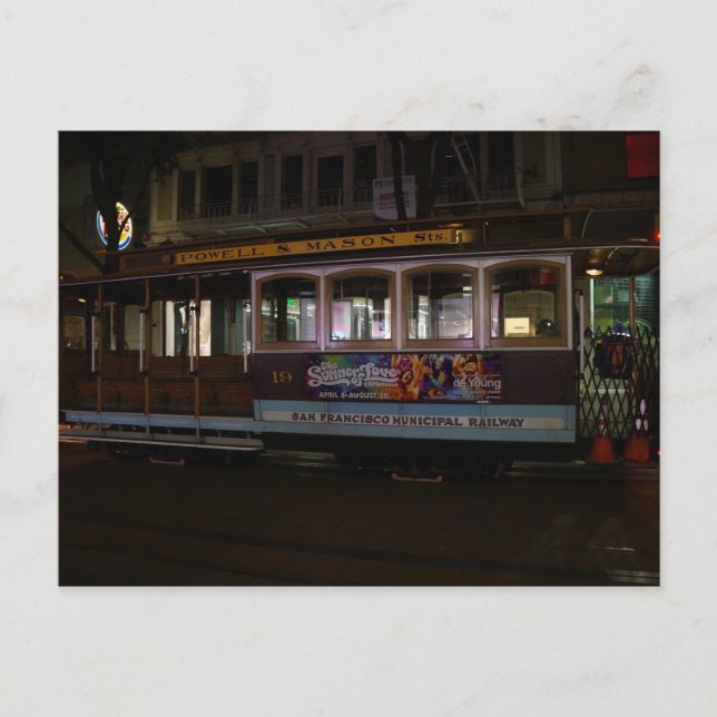 Postal de tranvía de San Francisco (Anverso)