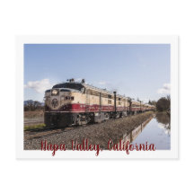 Postal de tren de Napa Valley California Wine