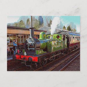 Postal de tren de vapor