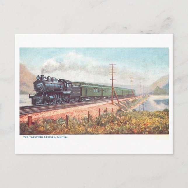 Postal de tren limitada del siglo XX (Anverso)