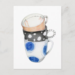 Postal de tres mugs