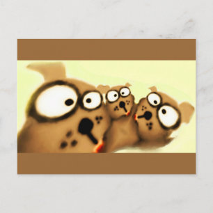 Postal de tres perros