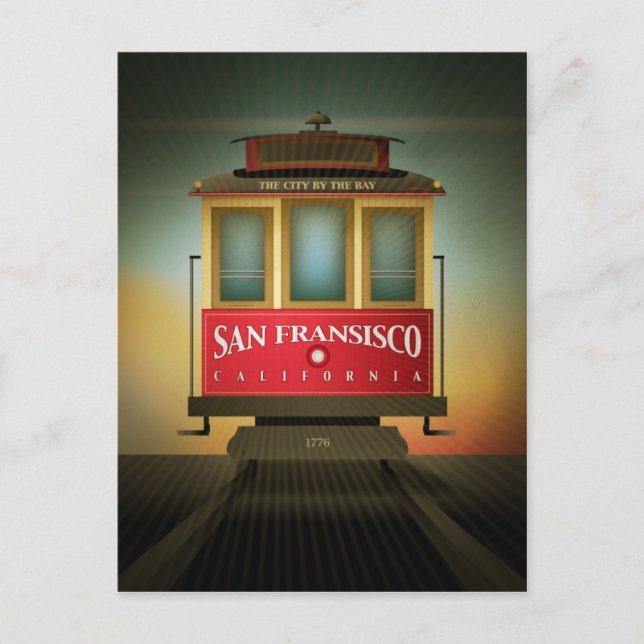Postal de Trolley de San Francisco (Anverso)