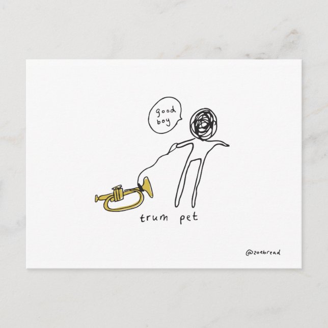 postal de trompeta (Anverso)