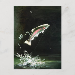 postal de trucha arco iris