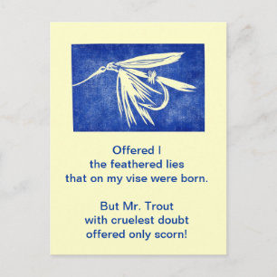 Postal de trucha cruda