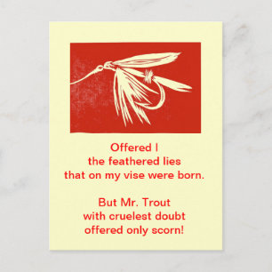 Postal de trucha cruda