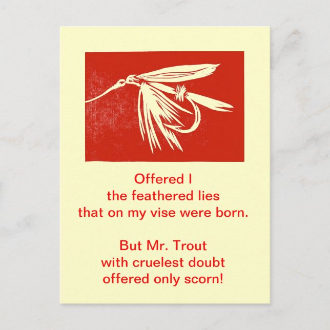 Postal de trucha cruda (Anverso)