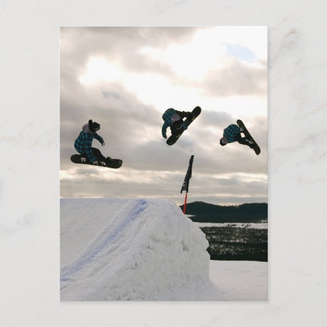 Postal de trucos de Snowboard (Anverso)
