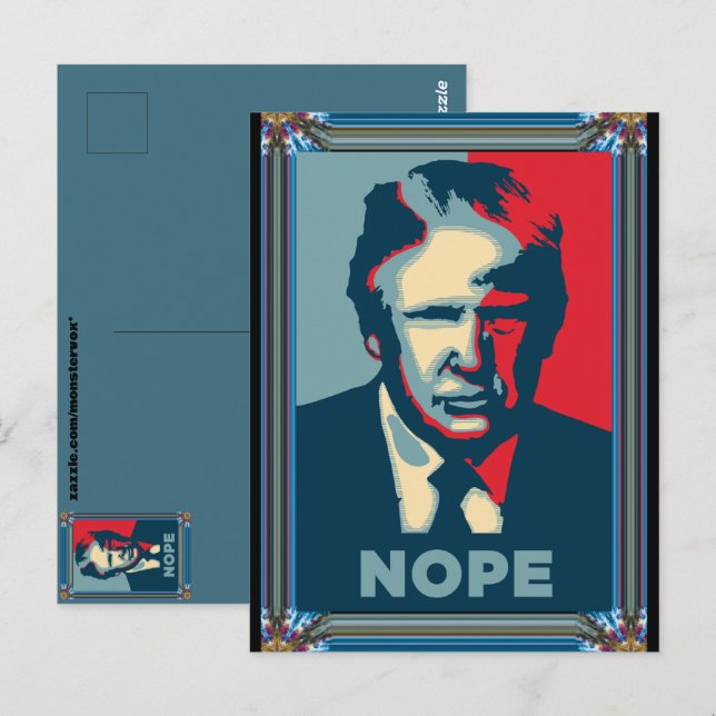 Postal de Trump Nope (Anverso / Reverso)