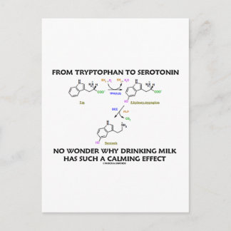 Postal De Tryptophan A Serotonina (Humor Químico)