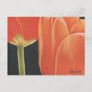 postal de tulipanes naranjas