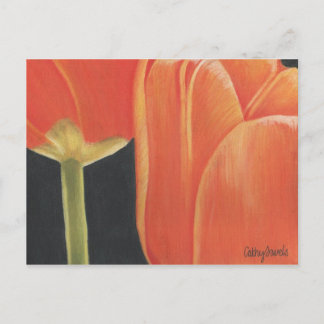 postal de tulipanes naranjas