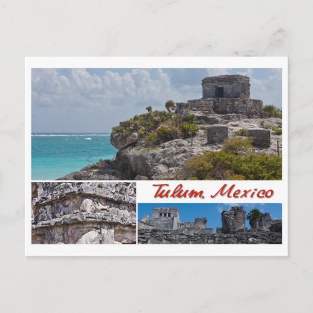 Postal de Tulum, México (Anverso)