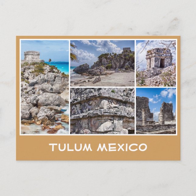Postal de Tulum, México (Anverso)