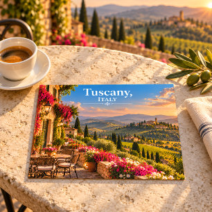 Postal de Tuscany Italia Atardecer Viñedo Paisaje