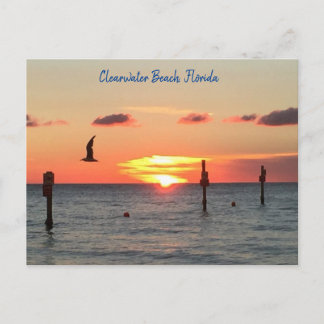 Postal de un atardecer de Clearwater Beach