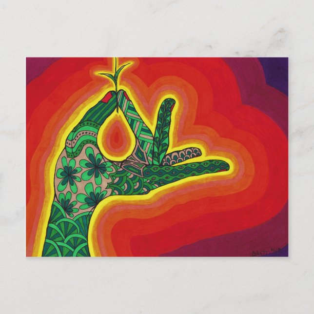 Postal de una pequeña semilla de bellota, un poderoso rob (Anverso)