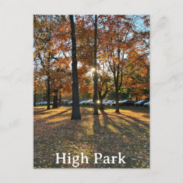 Postal de una puesta de sol de otoño en High Park