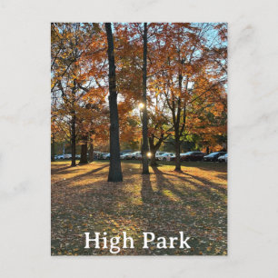 Postal de una puesta de sol de otoño en High Park
