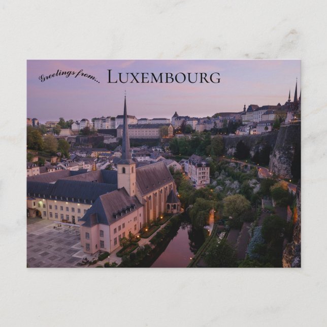 Postal de una vista de la ciudad de Luxemburgo en  (Anverso)