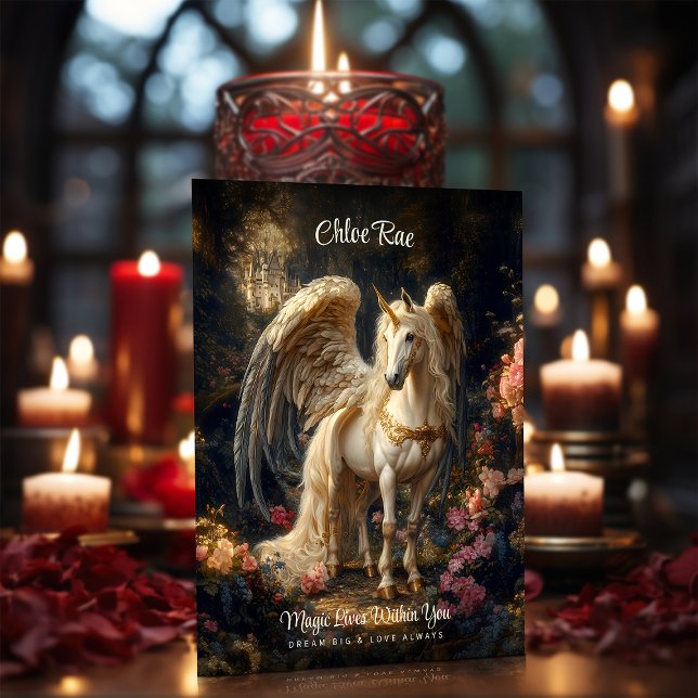 Postal  de unicornio de algas clásicas Motivador (Subido por el creador)