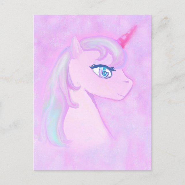 postal de unicornio lindo (Anverso)