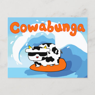 Postal de vaca de Cowabunga
