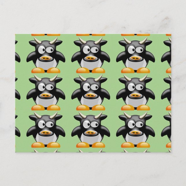 postal de vaca lunar (Anverso)