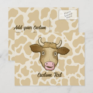 Postal de vaca sorprendida