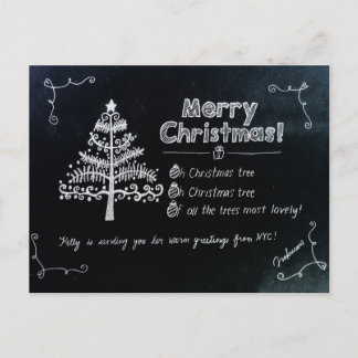 postal de vacaciones de navidades de NYC