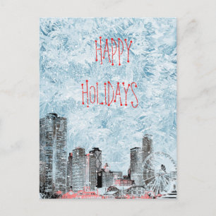 Postal de vacaciones felices de Chicago 2021