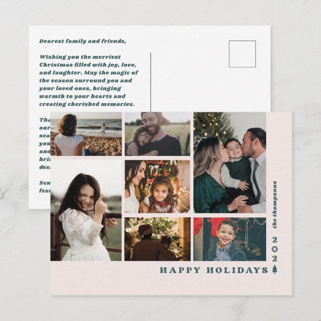 Postal de vacaciones multifoto de veinte árboles (Anverso / Reverso)