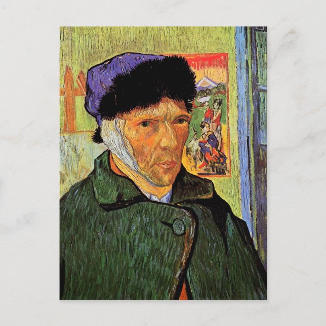 postal de van Gogh Bandaged Ear (Anverso)