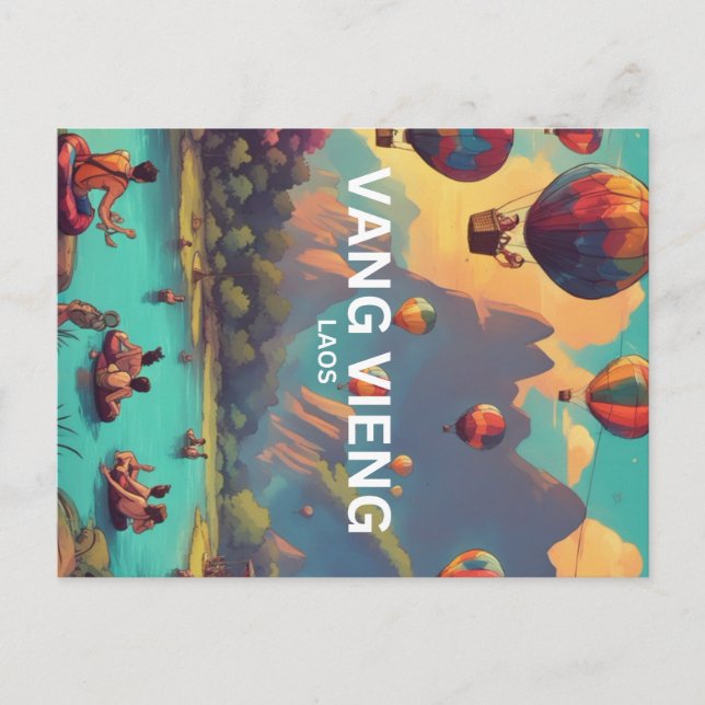 Postal de Vang Vieng (Anverso)