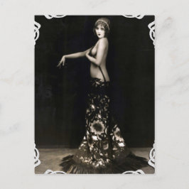 Postal de Vaudville Showgirl Vintage
