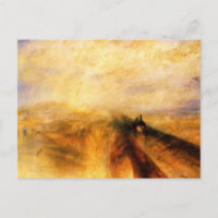 Postal de velocidad y vapor de lluvia JMW Turner