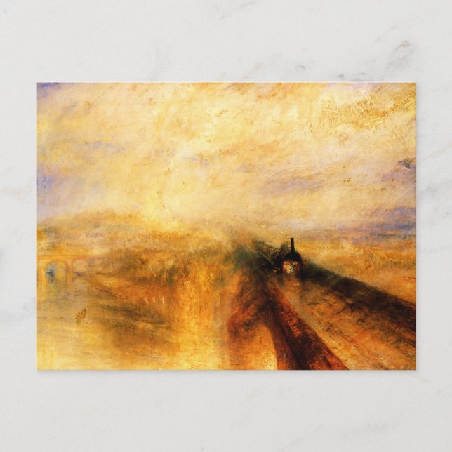Postal de velocidad y vapor de lluvia JMW Turner (Anverso)