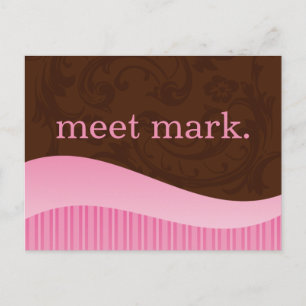 Postal de ventas rosa y marrón