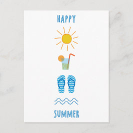 Postal de verano feliz
