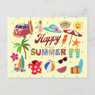 Postal de verano feliz