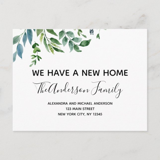 Postal de verde de primavera de Invitación móvil d (Anverso)