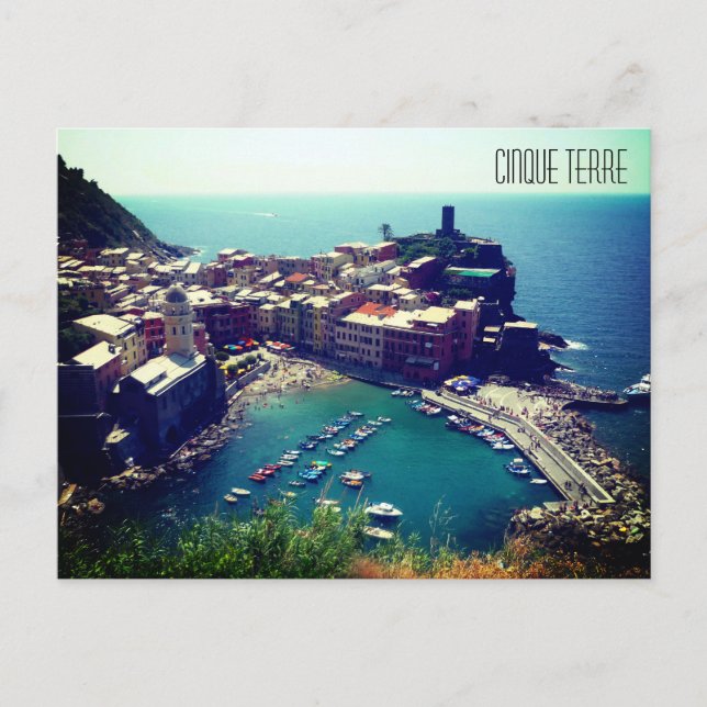 postal de vernazza cinque terre (Anverso)