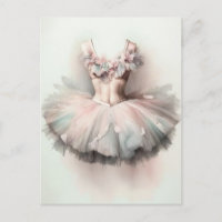 Postal de vestir de ballet de bonito